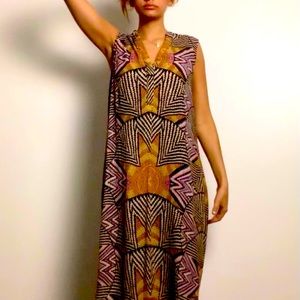 Mara Hoffman Star Basket print semi sheer dress (M)